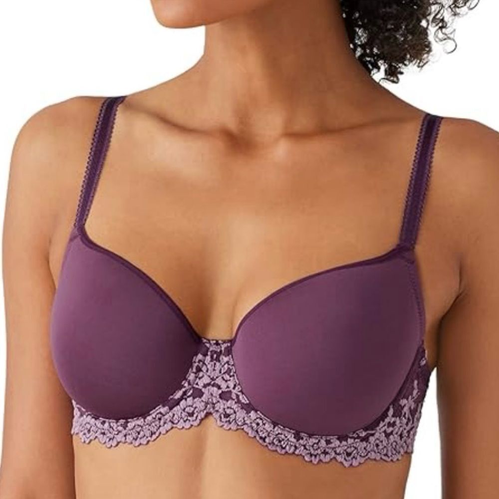 WACOAL Embrace Lace T-Shirt Bra Purple Pink 38C